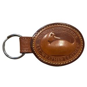 Dooney & Bourke All Weather Leather Keychain gang tag purse charm